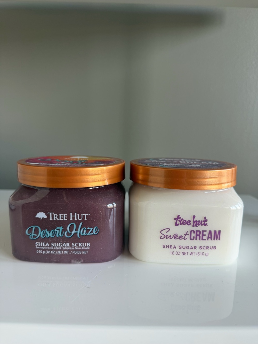 Tree Hut Shea Sugar Scrub Duo - Desert Haze (Purple) & Sweet Cream (Cream)